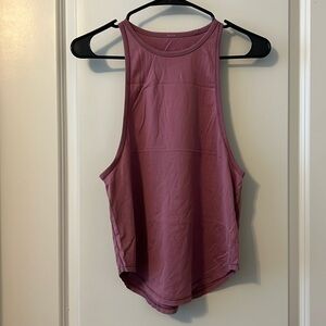 Lululemon - High Neck, Long Mauve Tank SWEAT DATE SINGLET
